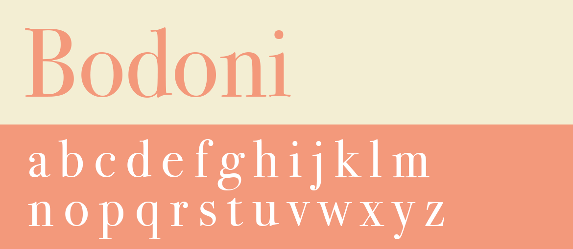 bodoni typeface